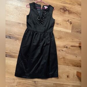 Lilly Pulitzer Black Midi Dress with Embellished Accents